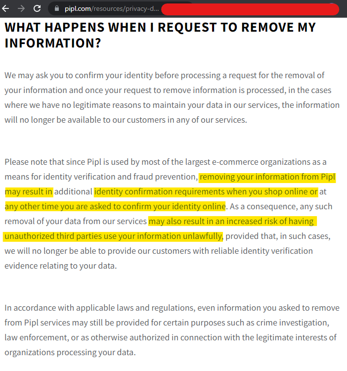 How Do I Remove Information From Pipl?