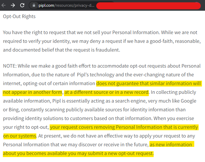 Return Annually to Remove Current Information