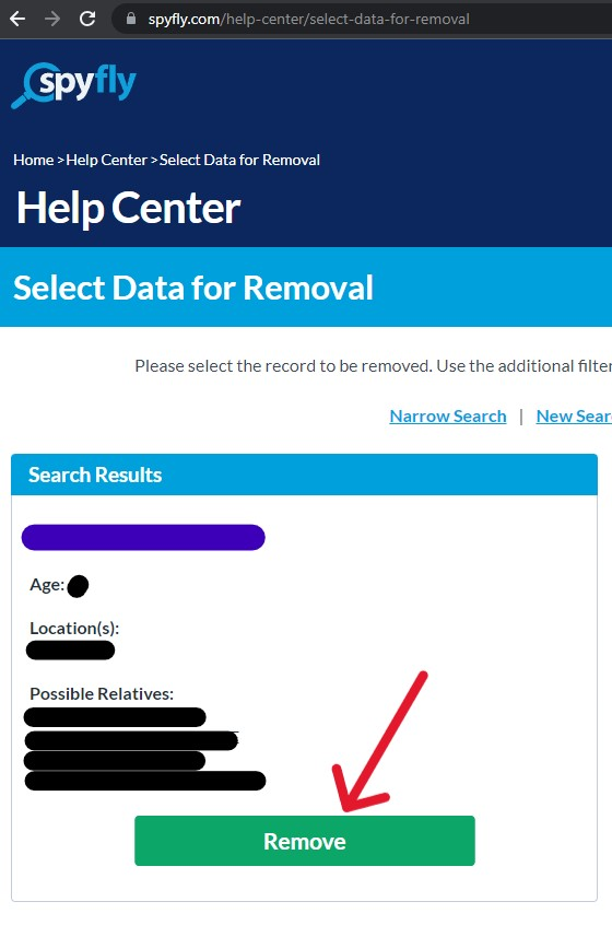 What Information is Needed to Remove Myself from SpyFly? 