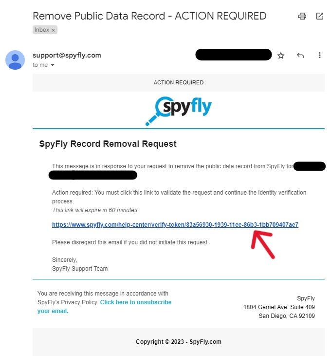 Use the Automated Online Data Deletion Form